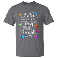 Christian Jesus T Shirt Butterfly Art Bible Verse Printed Faith Blessed Inspirational Girl