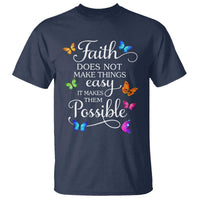 Christian Jesus T Shirt Butterfly Art Bible Verse Printed Faith Blessed Inspirational Girl