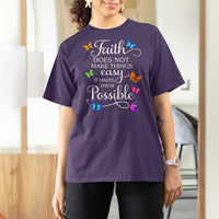 Christian Jesus T Shirt For Women Butterfly Art Bible Verse Printed Faith Blessed Inspirational Girl