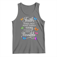 Christian Jesus Tank Top Butterfly Art Bible Verse Printed Faith Blessed Inspirational Girl