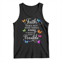Christian Jesus Tank Top Butterfly Art Bible Verse Printed Faith Blessed Inspirational Girl