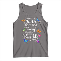 Christian Jesus Tank Top Butterfly Art Bible Verse Printed Faith Blessed Inspirational Girl