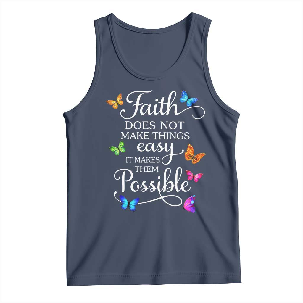 Christian Jesus Tank Top Butterfly Art Bible Verse Printed Faith Blessed Inspirational Girl