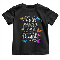 Christian Jesus Toddler T Shirt Butterfly Art Bible Verse Printed Faith Blessed Inspirational Girl