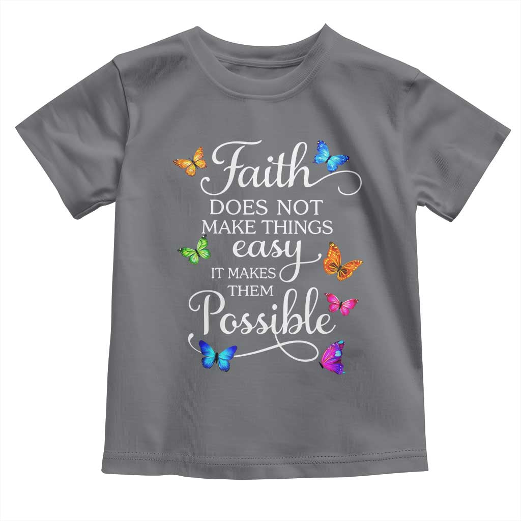 Christian Jesus Toddler T Shirt Butterfly Art Bible Verse Printed Faith Blessed Inspirational Girl