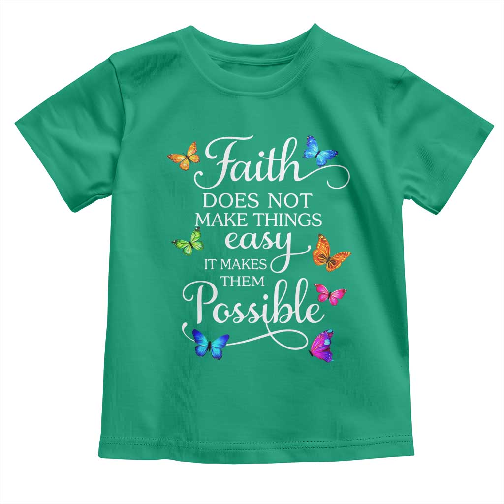 Christian Jesus Toddler T Shirt Butterfly Art Bible Verse Printed Faith Blessed Inspirational Girl