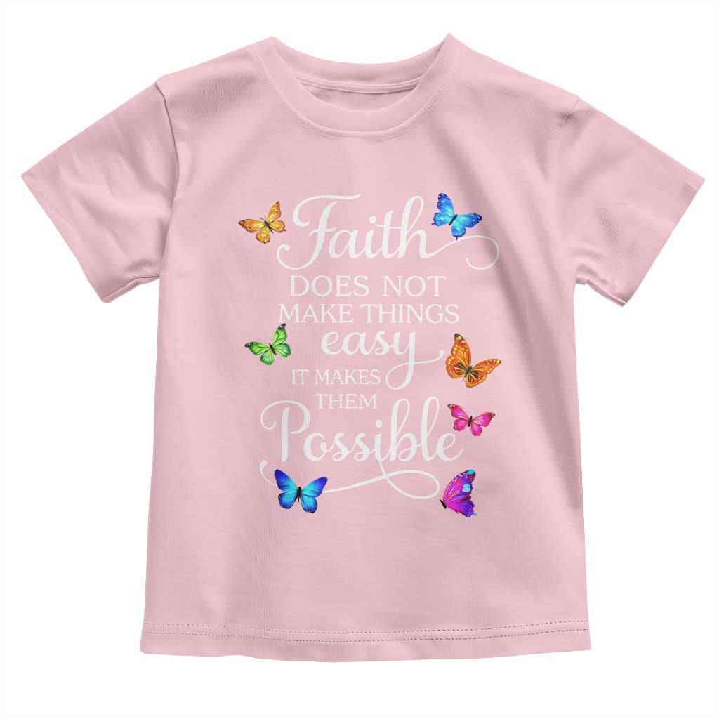 Christian Jesus Toddler T Shirt Butterfly Art Bible Verse Printed Faith Blessed Inspirational Girl