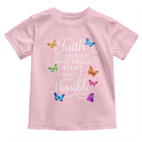 Christian Jesus Toddler T Shirt Butterfly Art Bible Verse Printed Faith Blessed Inspirational Girl