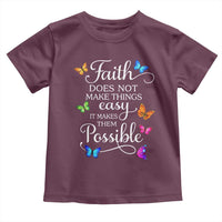 Christian Jesus Toddler T Shirt Butterfly Art Bible Verse Printed Faith Blessed Inspirational Girl