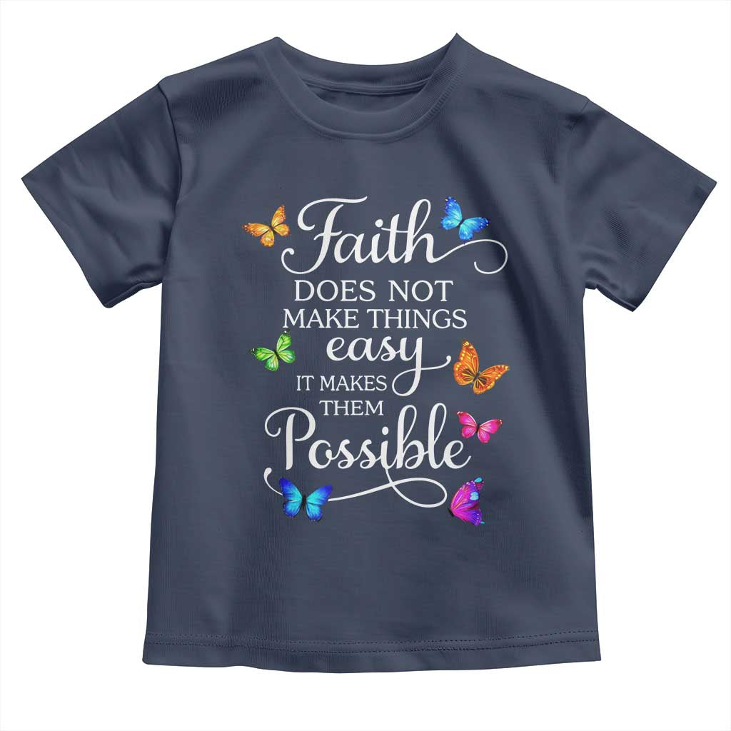Christian Jesus Toddler T Shirt Butterfly Art Bible Verse Printed Faith Blessed Inspirational Girl