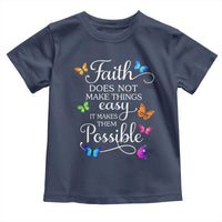 Christian Jesus Toddler T Shirt Butterfly Art Bible Verse Printed Faith Blessed Inspirational Girl