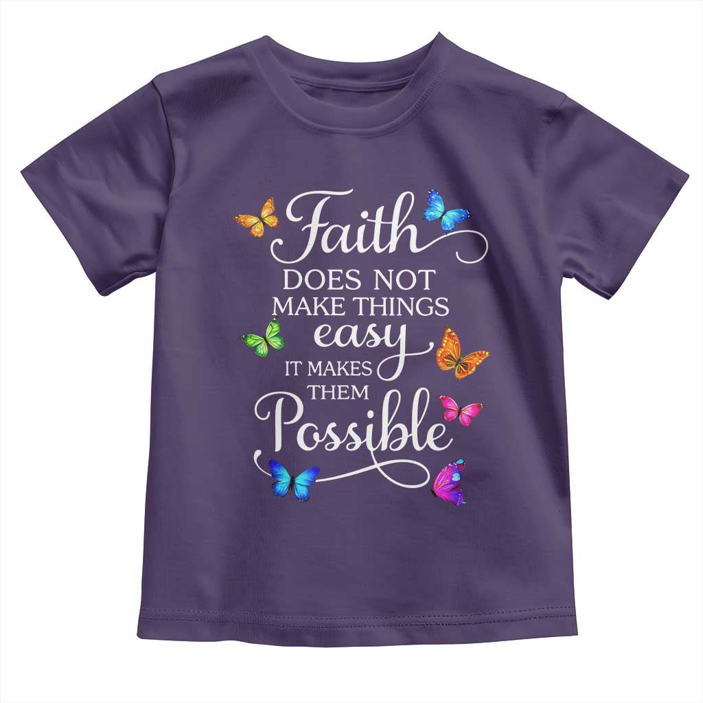 Christian Jesus Toddler T Shirt Butterfly Art Bible Verse Printed Faith Blessed Inspirational Girl