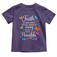Christian Jesus Toddler T Shirt Butterfly Art Bible Verse Printed Faith Blessed Inspirational Girl