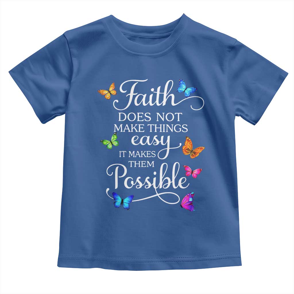Christian Jesus Toddler T Shirt Butterfly Art Bible Verse Printed Faith Blessed Inspirational Girl