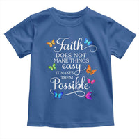 Christian Jesus Toddler T Shirt Butterfly Art Bible Verse Printed Faith Blessed Inspirational Girl