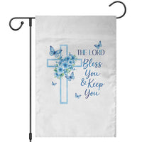 Christian Jesus Garden Flag The Lord Bless You Encouraging Bible Verse Butterfly Art