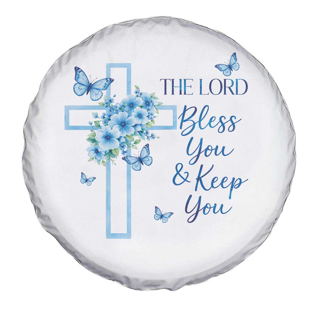 Christian Jesus Spare Tire Cover The Lord Bless You Encouraging Bible Verse Butterfly Art