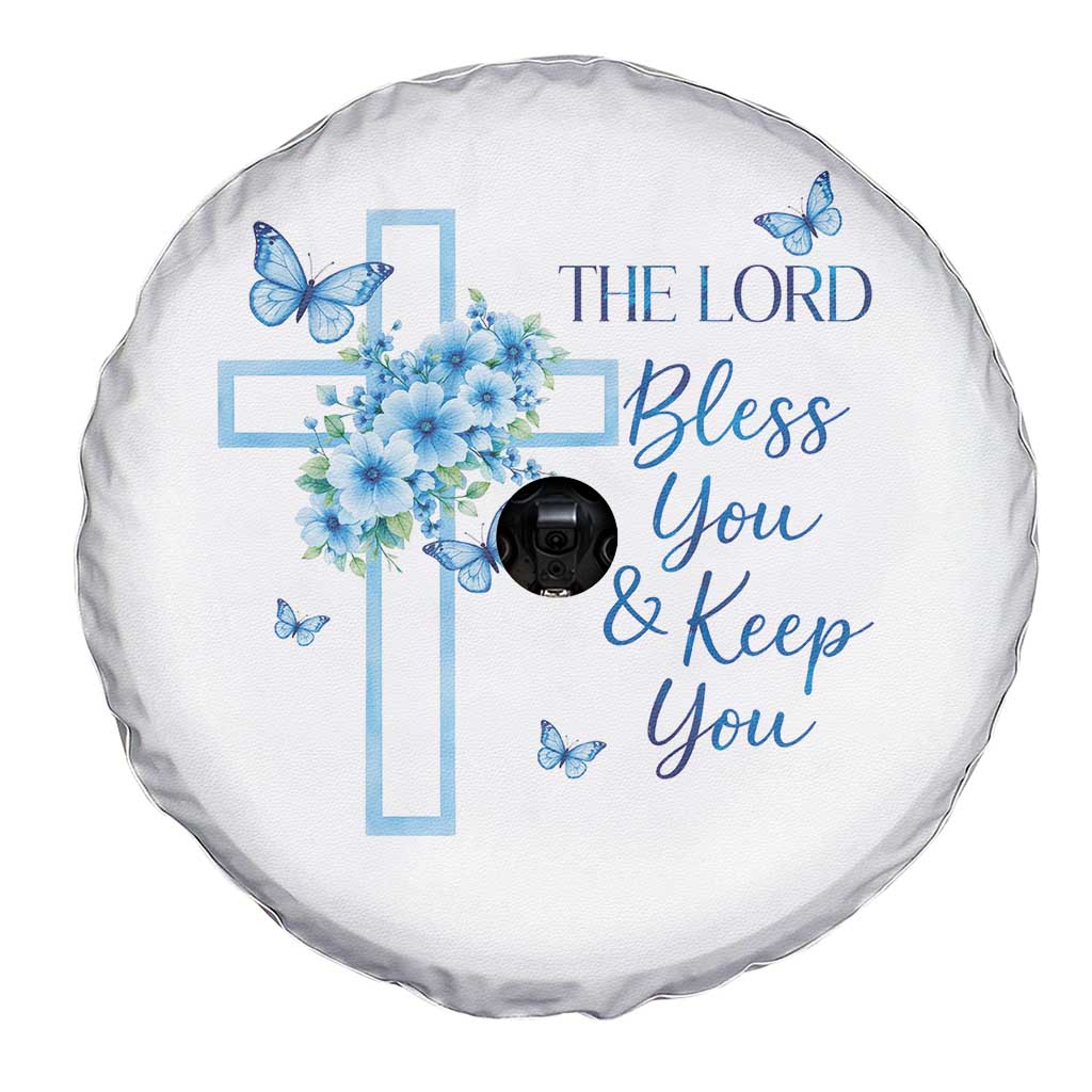 Christian Jesus Spare Tire Cover The Lord Bless You Encouraging Bible Verse Butterfly Art