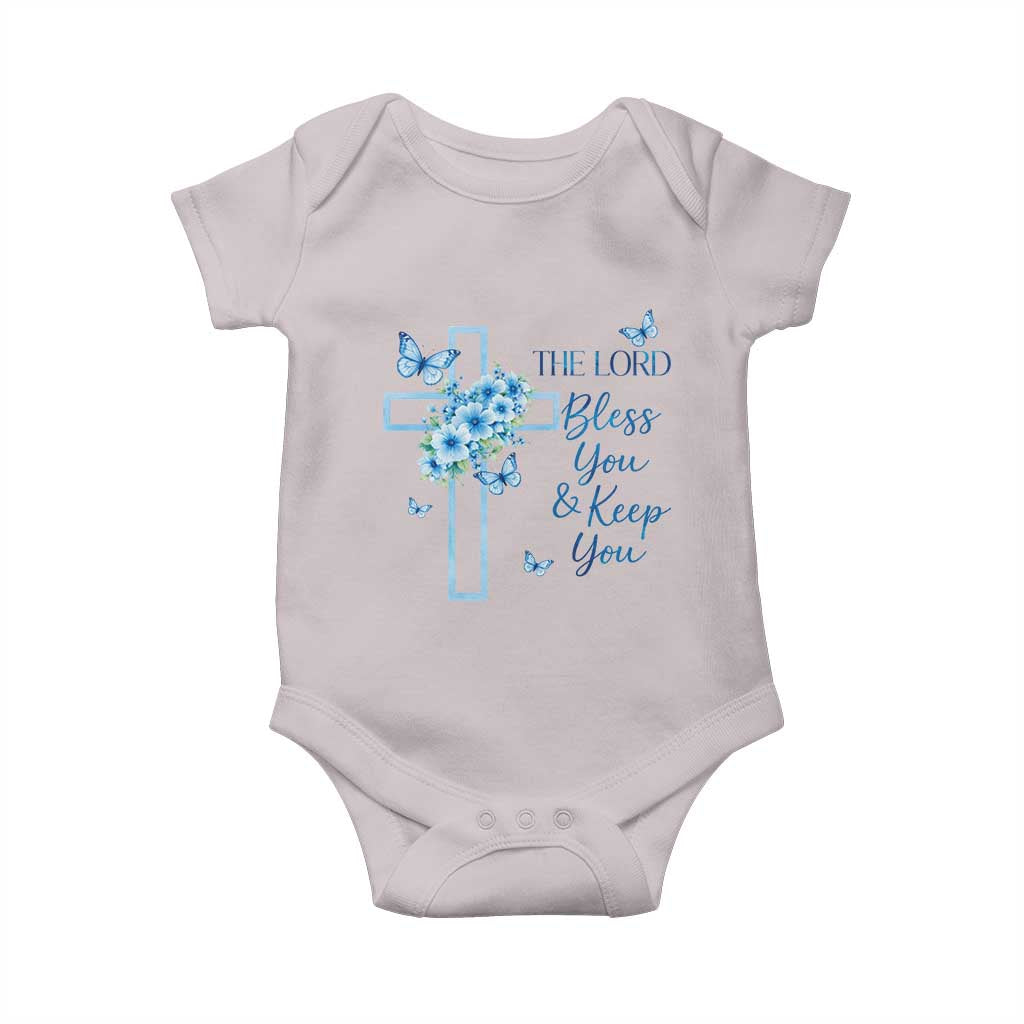 Christian Jesus Baby Onesie The Lord Bless You Encouraging Bible Verse Butterfly Art