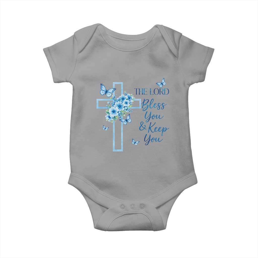 Christian Jesus Baby Onesie The Lord Bless You Encouraging Bible Verse Butterfly Art