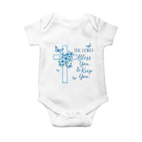 Christian Jesus Baby Onesie The Lord Bless You Encouraging Bible Verse Butterfly Art