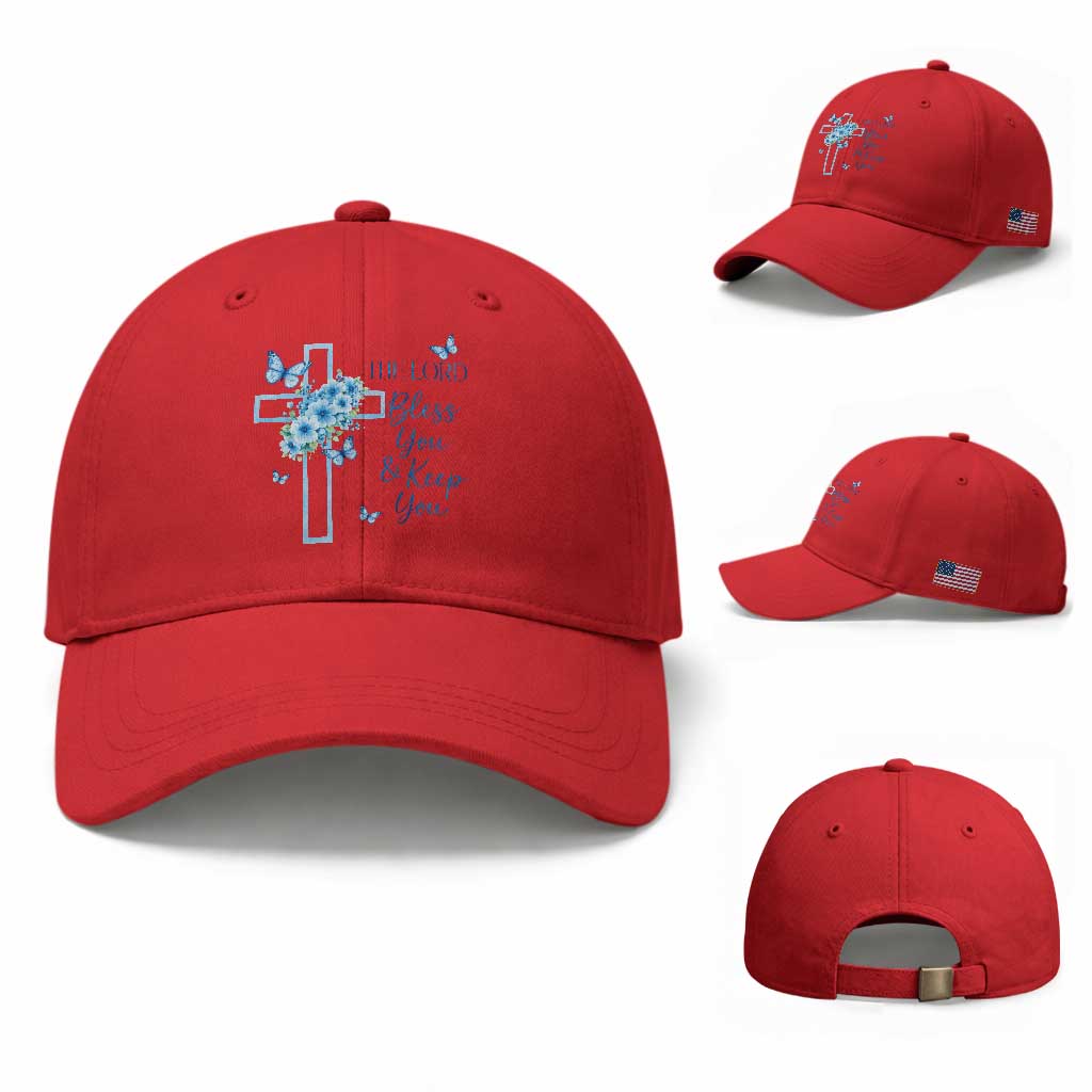 Christian Jesus Baseball Cap The Lord Bless You Encouraging Bible Verse Butterfly Art