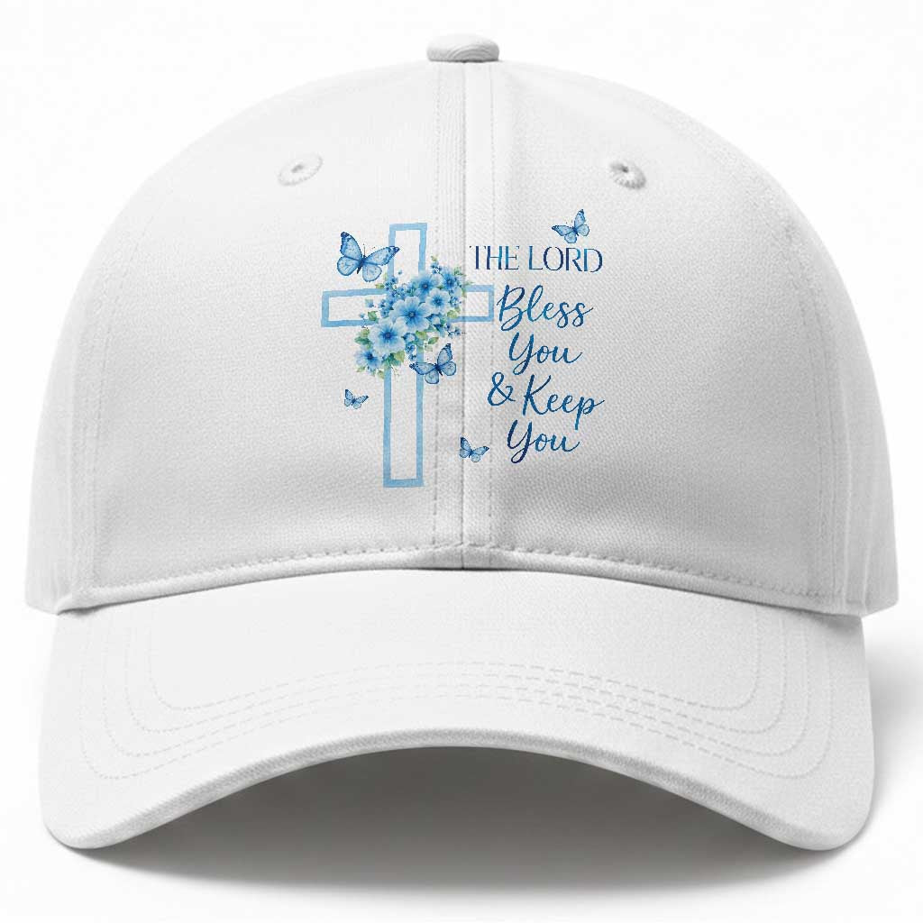 Christian Jesus Baseball Cap The Lord Bless You Encouraging Bible Verse Butterfly Art