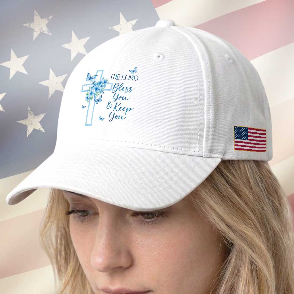 Christian Jesus Baseball Cap The Lord Bless You Encouraging Bible Verse Butterfly Art