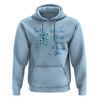 Christian Jesus Hoodie The Lord Bless You Encouraging Bible Verse Butterfly Art