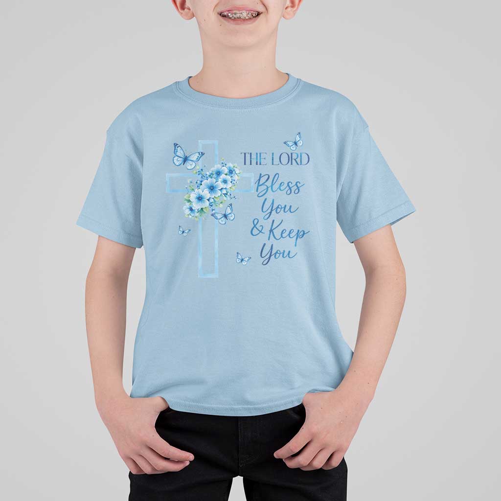 Christian Jesus T Shirt For Kid The Lord Bless You Encouraging Bible Verse Butterfly Art