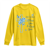 Christian Jesus Long Sleeve Shirt The Lord Bless You Encouraging Bible Verse Butterfly Art