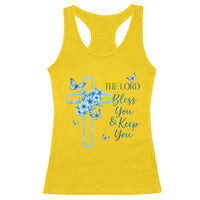 Christian Jesus Racerback Tank Top The Lord Bless You Encouraging Bible Verse Butterfly Art