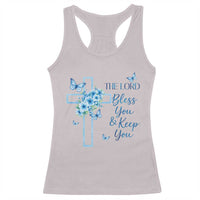 Christian Jesus Racerback Tank Top The Lord Bless You Encouraging Bible Verse Butterfly Art