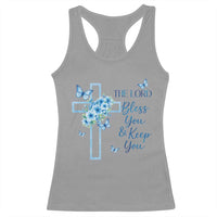 Christian Jesus Racerback Tank Top The Lord Bless You Encouraging Bible Verse Butterfly Art