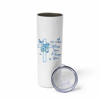 Christian Jesus Skinny Tumbler The Lord Bless You Encouraging Bible Verse Butterfly Art