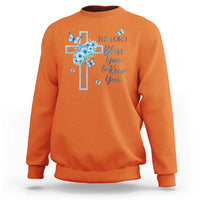 Christian Jesus Sweatshirt The Lord Bless You Encouraging Bible Verse Butterfly Art