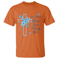 Christian Jesus T Shirt The Lord Bless You Encouraging Bible Verse Butterfly Art