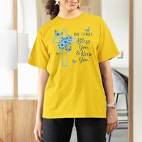 Christian Jesus T Shirt For Women The Lord Bless You Encouraging Bible Verse Butterfly Art