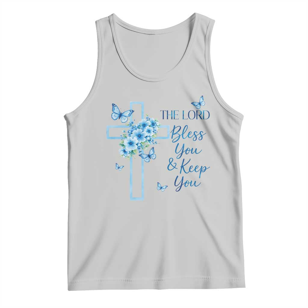 Christian Jesus Tank Top The Lord Bless You Encouraging Bible Verse Butterfly Art