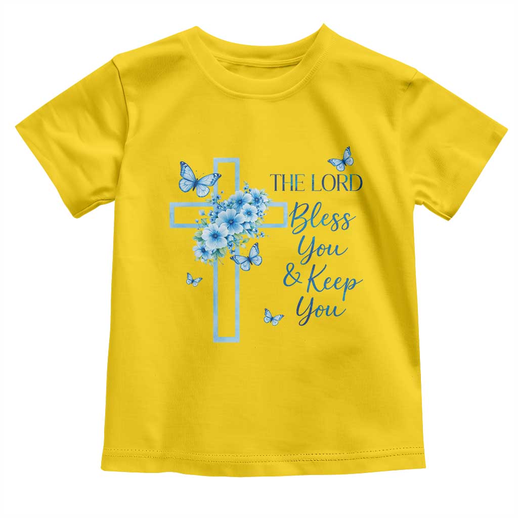 Christian Jesus Toddler T Shirt The Lord Bless You Encouraging Bible Verse Butterfly Art