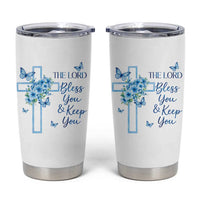 Christian Jesus Tumbler Cup The Lord Bless You Encouraging Bible Verse Butterfly Art