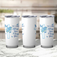 Christian Jesus Tumbler Cup The Lord Bless You Encouraging Bible Verse Butterfly Art