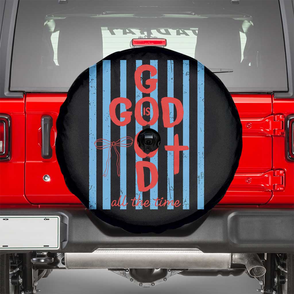 Christian Jesus Lovers Spare Tire Cover Striped Preppy God Is Good All The Time