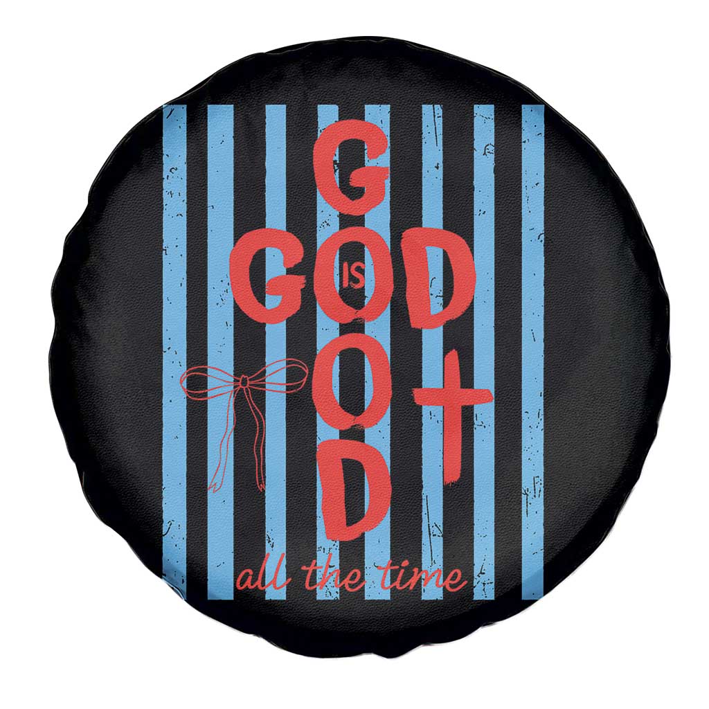 Christian Jesus Lovers Spare Tire Cover Striped Preppy God Is Good All The Time