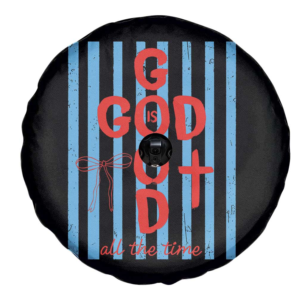 Christian Jesus Lovers Spare Tire Cover Striped Preppy God Is Good All The Time