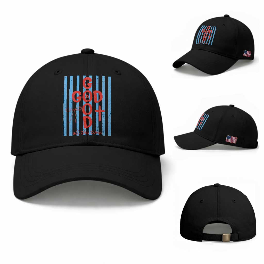 Christian Jesus Lovers Baseball Cap Striped Preppy God Is Good All The Time