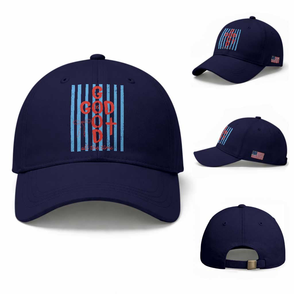 Christian Jesus Lovers Baseball Cap Striped Preppy God Is Good All The Time
