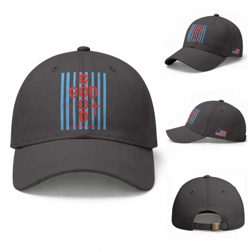 Christian Jesus Lovers Baseball Cap Striped Preppy God Is Good All The Time