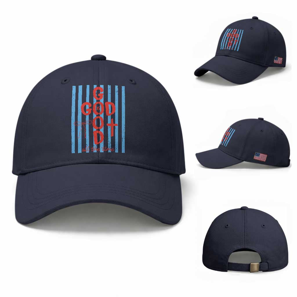 Christian Jesus Lovers Baseball Cap Striped Preppy God Is Good All The Time