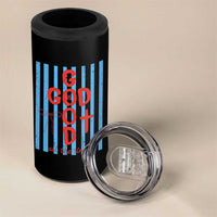 Christian Jesus Lovers 4 in 1 Can Cooler Tumbler Striped Preppy God Is Good All The Time